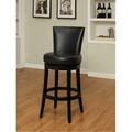 Armen Living Boston Swivel Barstool In Black Bicast Leather 30 In. Seat Height - Black LC4044BABL30